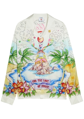 Casablanca Better Days Printed Silk Shirt - No Colour - XL