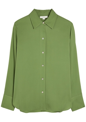 Vince Stretch-silk Blouse - Light Green - XL (UK16 / XL)