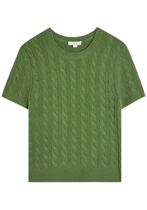 Vince Cable-knit Wool and Cashmere-blend T-shirt - Light Green - S (UK8-10 / S)