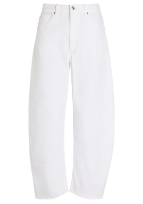 Frame The Bubble Crop Curved-leg Jeans - White - 30 (W30 / UK12 / M)