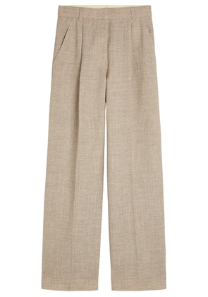 Akyn Perla Linen and Wool-blend Trousers - Grey - 12 (UK12 / M)
