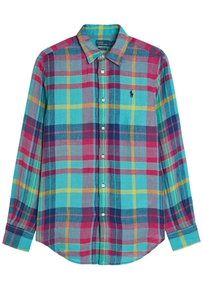 Polo Ralph Lauren Plaid Linen Shirt - Multicoloured 1 - XS (UK6 / XS)