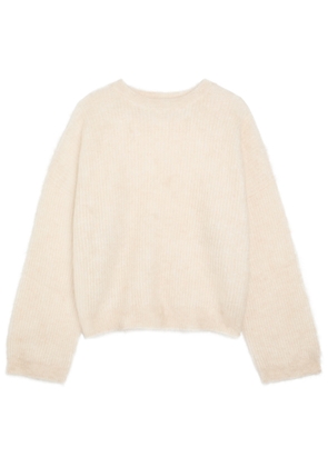 Brunello Cucinelli Brushed Wool-blend Jumper - Cream - XS (UK6 / XS)