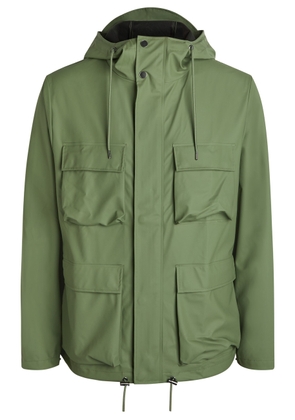 Rains Hooded Waterproof Jacket - Green - S