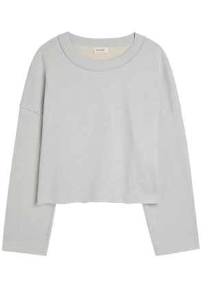American Vintage Dantown Cropped Cotton Sweatshirt - Light Blue - XS/S (UK6-8 / XS)