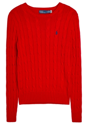 Polo Ralph Lauren Cable-knit Cotton Jumper - Red - S (UK8-10 / S)
