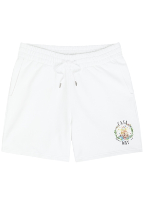 Casablanca Casa Way Printed Cotton Shorts - White - XL