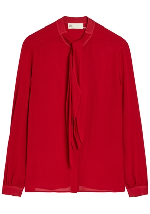 Tory Burch Scarf-effect Georgette Blouse - Red - 6 (UK10 / S)
