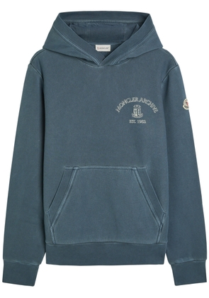 Moncler Logo Cotton Sweatshirt - Blue - S