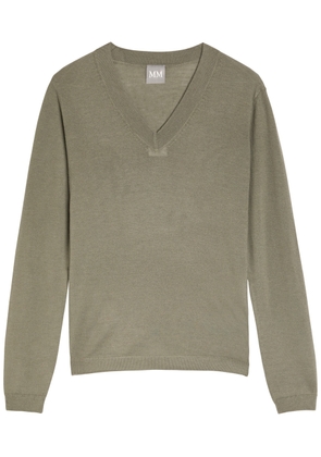 MM Dolmen Wool and Cashmere-blend Jumper - Khaki - S (UK8-10 / S)