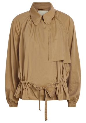 Isabel Marant Gwenola Drawstring Woven Trench Jacket - Khaki - 40 (UK12 / M)