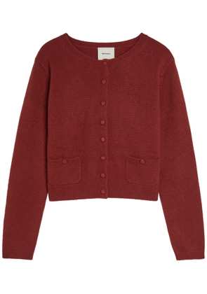 Reformation Clara Cashmere Cardigan - Dark Red - S (UK8-10 / S)