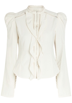 Isabel Marant Calina Picot Lace Cotton Blouse - White - 36 (UK8 / S)