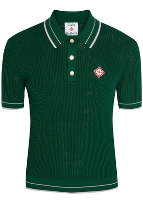 Casablanca Knit Cotton Polo Shirt - Green - S