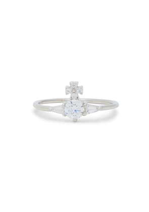 Vivienne Westwood Ofelia Crystal-embellished Sterling Silver Ring - S