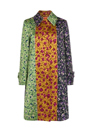 LA Double J Precious Floral-jacquard Woven Coat - Yellow - L (UK14 / L)