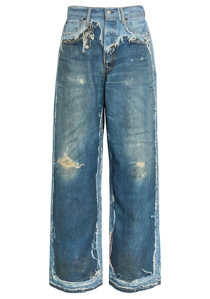 Acne Studios Printed Wide-leg Jeans - Blue Denim - XS (UK6 / XS)