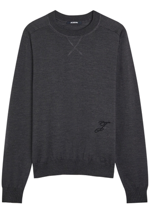 Jacquemus Le Sweater Merino Wool-blend Jumper - Dark Grey - L