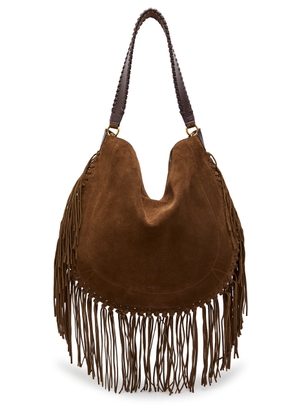 Isabel Marant Oskan Fringed Suede Hobo Shoulder bag - Bronze - One Size