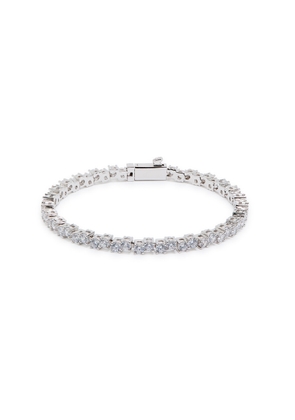 Cernucci Cystal-embellished Rhodium-plated Tennis Bracelet - Silver - 7 (xxl)