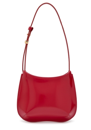Jacquemus Le Petit Bisou Glossed Leather Shoulder bag - Red - One Size