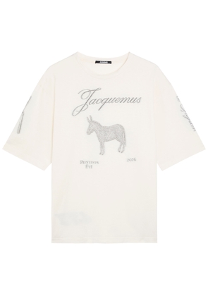Jacquemus Le T-shirt Ane Jacquard Cotton T-shirt - White - M
