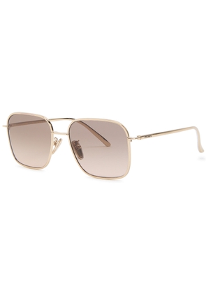 Prada Aviator-style Metal Sunglasses - Gold - One Size