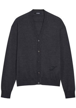 Jacquemus Le Cardigan Merino Wool-blend Cardigan - Dark Grey - L