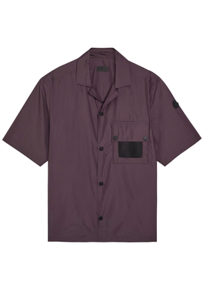 Moncler Logo Ripstop Shell Shirt - Purple - L