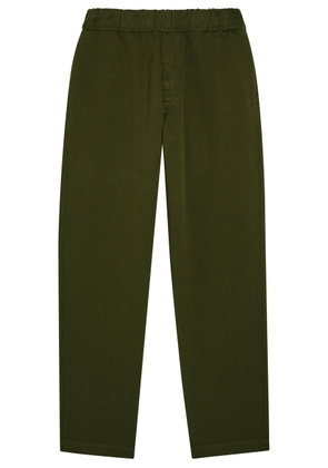 Labo.art Tapered-leg Cotton Trousers - Olive - 4 (M)
