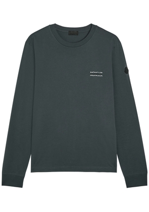 Moncler Logo Cotton T-shirt - Charcoal - XL