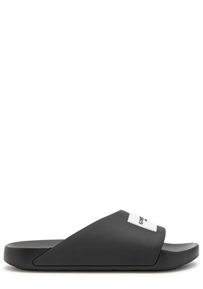 Givenchy Logo Rubber Sliders - Black - 44 (IT44 / UK10)