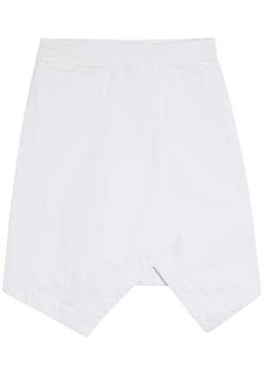Lemaire Asymmetric Denim Mini Skirt - Off White - 38 (UK10 / S)
