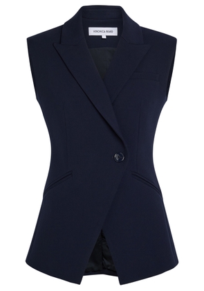 Veronica Beard Ciel Crepe Vest - Navy - 10 (UK14 / L)