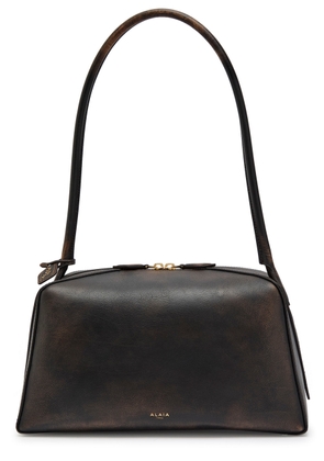 Alaïa Le Bulldog Grained Leather Shoulder bag - Dark Brown - One Size