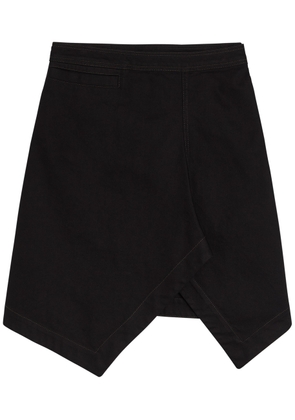 Lemaire Asymmetric Denim Mini Skirt - Black - 42 (UK14 / L)