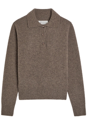 Maison Margiela Wool Polo Jumper - Light Brown - XS (UK6 / XS)