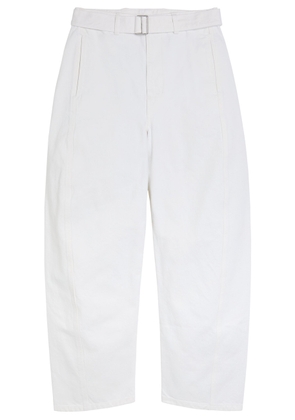 Lemaire Twisted Belted Barrel-leg Jeans - Off White - 40 (UK12 / M)
