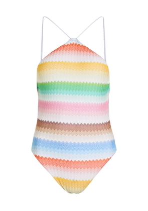 Missoni Zigzag Metallic-knit Swimsuit - Multicoloured - 36 (UK6 / XS)