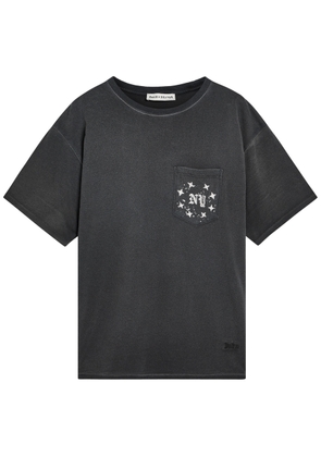 Duke And Dexter Pocket Washed Printed Cotton T-shirt - Black - L