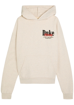 Duke And Dexter World Championship Printed Hooded Cotton Sweatshirt - Off White - S