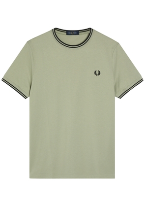 Fred Perry Embroidered Logo Cotton T-shirt - Green - M