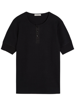 Lemaire Ribbed Cotton-blend Henley T-shirt - Black - S
