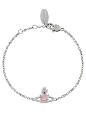 Vivienne Westwood Reina Small orb Rhodium-plated Bracelet - Pink - One Size
