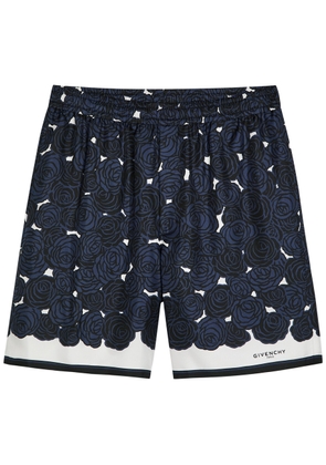 Givenchy Floral-print Silk Shorts - Navy - 52 (IT52 / XL)