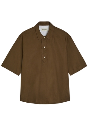 Officine Générale Joris Cotton Shirt - Dark Brown - S