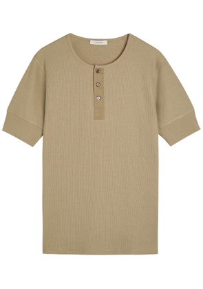Lemaire Ribbed Cotton-blend Henley T-shirt - Sage - S