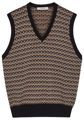 Lemaire Patterned V-neck Cotton-knit Vest - Multicoloured 1 - S