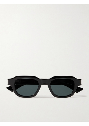 SAINT LAURENT EYEWEAR - D-frame Acetate And Silver-tone Sunglasses - Black - One size