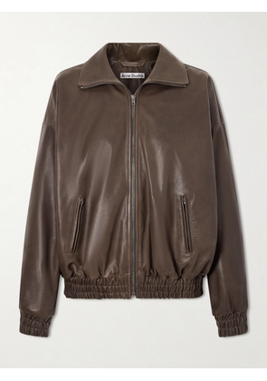 Acne Studios - Leather Bomber Jacket - Brown - DK32,DK34,DK36,DK38,DK40,DK42